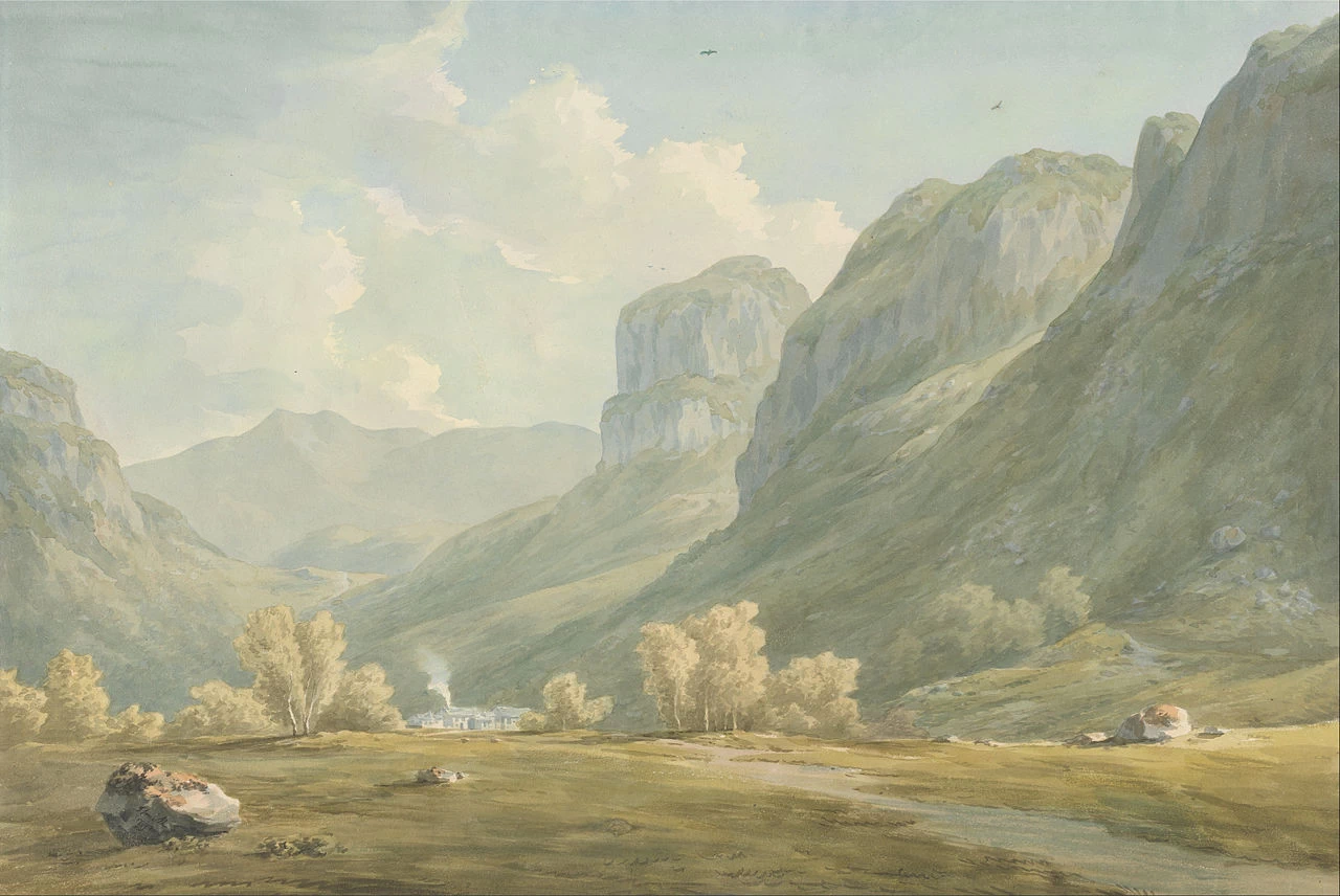 Villaggio di Stonethwaite e Eagle Cragg, Borrowdale - Yale Center, New Haven